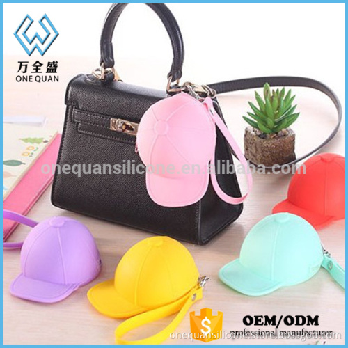 2016 new design mini cap shape silicone coin wallet